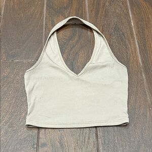 Amazon Beige Halter Crop Top